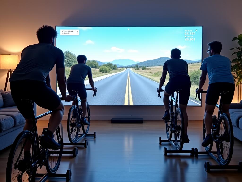 Virtual group cycling session